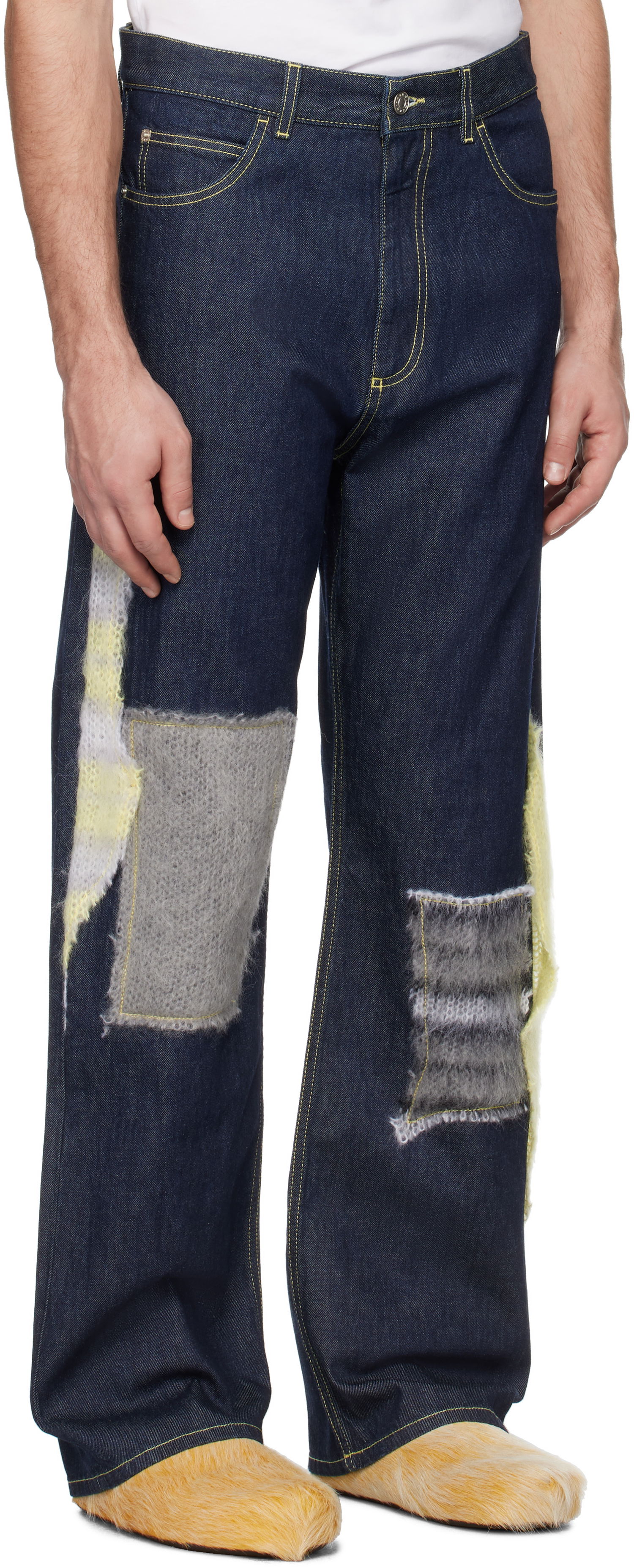 Дънки Marni Marni Wool Patched Bull Denim Jeans Синьо | PUJU0021LX USCX27, 1