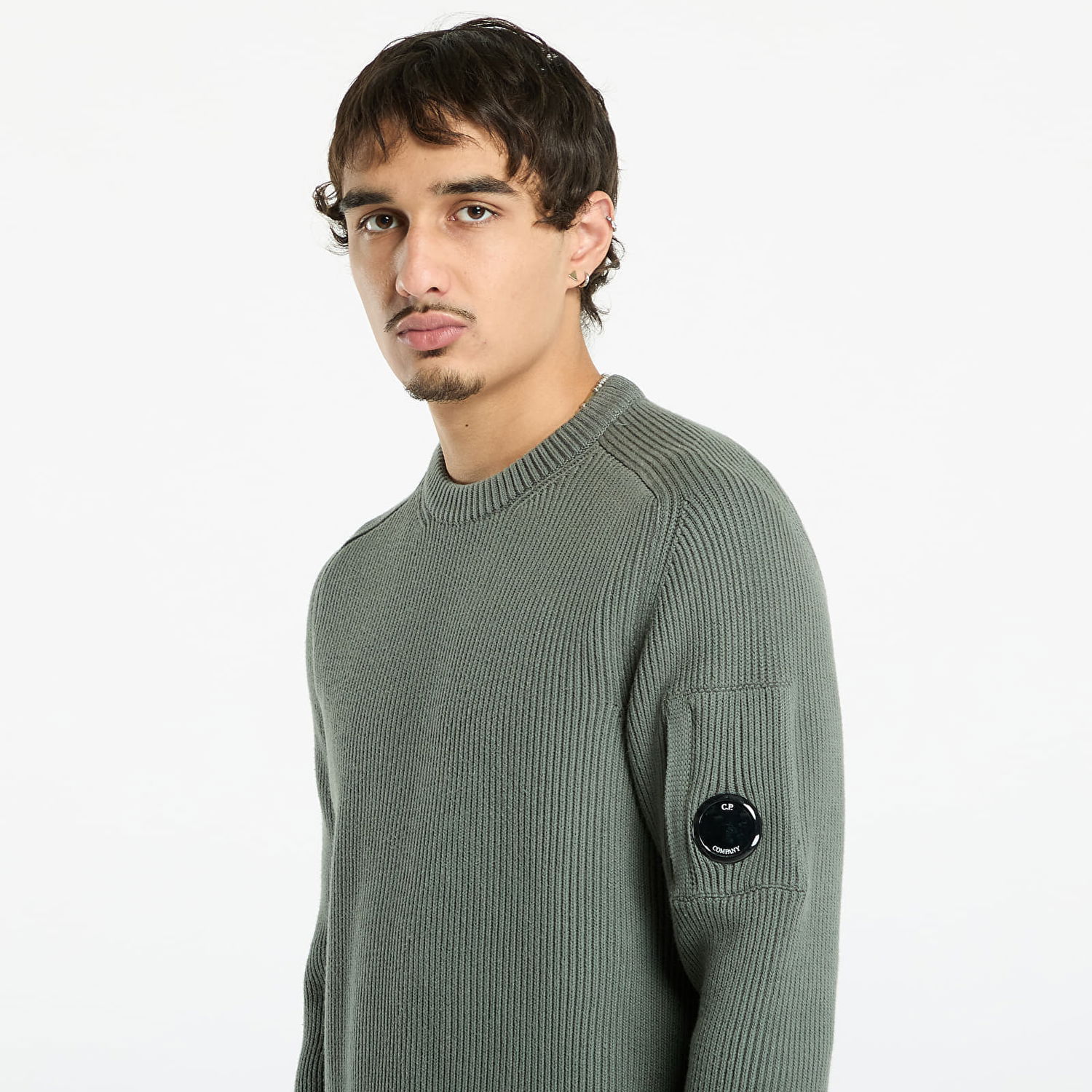 Пуловер C.P. Company C.P. Company Knitted Crew Neck Sweater Зелено | 19CMKN015A006608A-921, 1