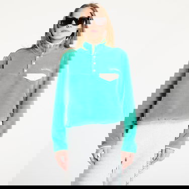 Пуловер Sporty & Rich Sporty & Rich Serif Logo Polar Fleece Sweatshirt Зелено | JA047514300GR37, 0