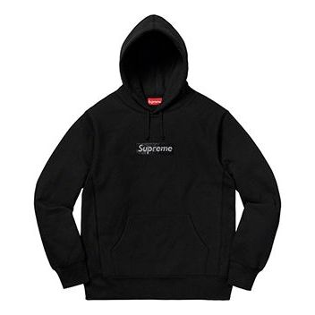 Суитчър Supreme Supreme x Swarovski Box Logo Hooded Sweatshirt Черно | SUP-SS19-960