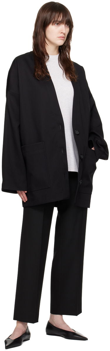 Палта TOTEME TOTEME Patch Pocket Cardigan Черно | 243-WRO0128-FB0188, 3