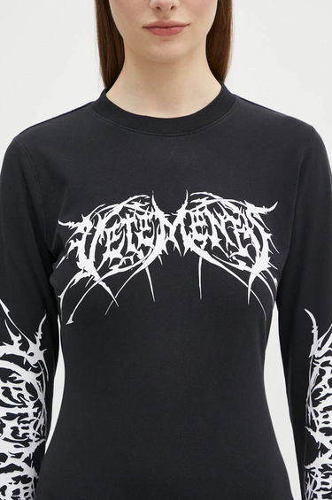 Pокля VETEMENTS VETEMENTS Death Metal Longsleeve Mini Dress Черно | WA66DR630BW, 3