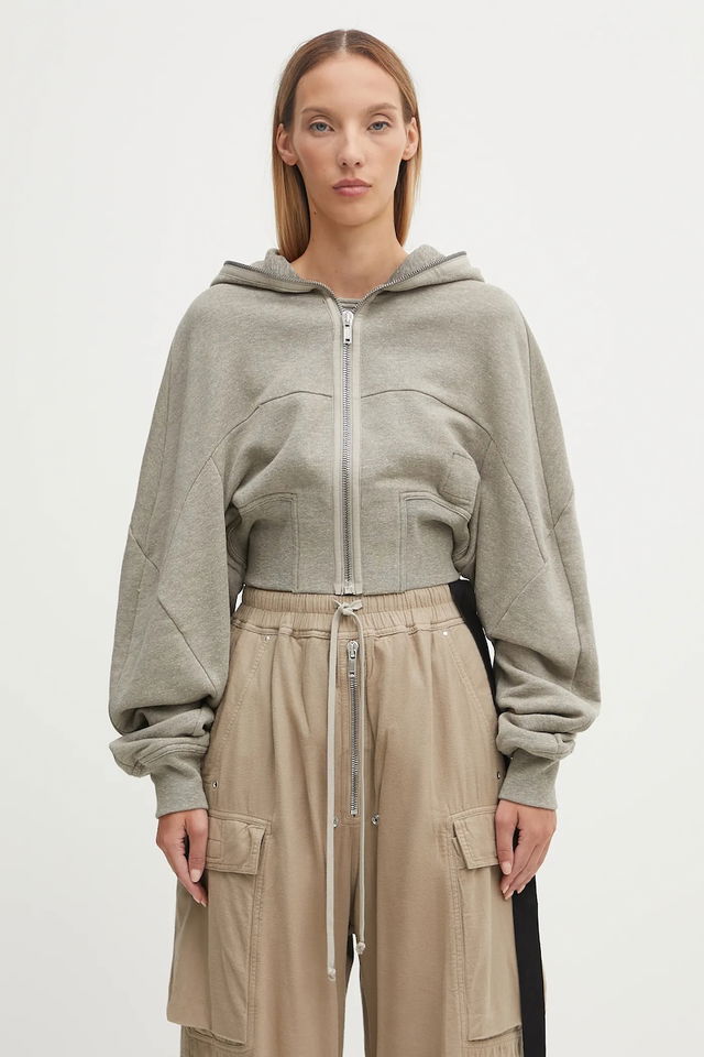 Rick Owens DRKSHDW Collage Gimp Cropped Hoodie