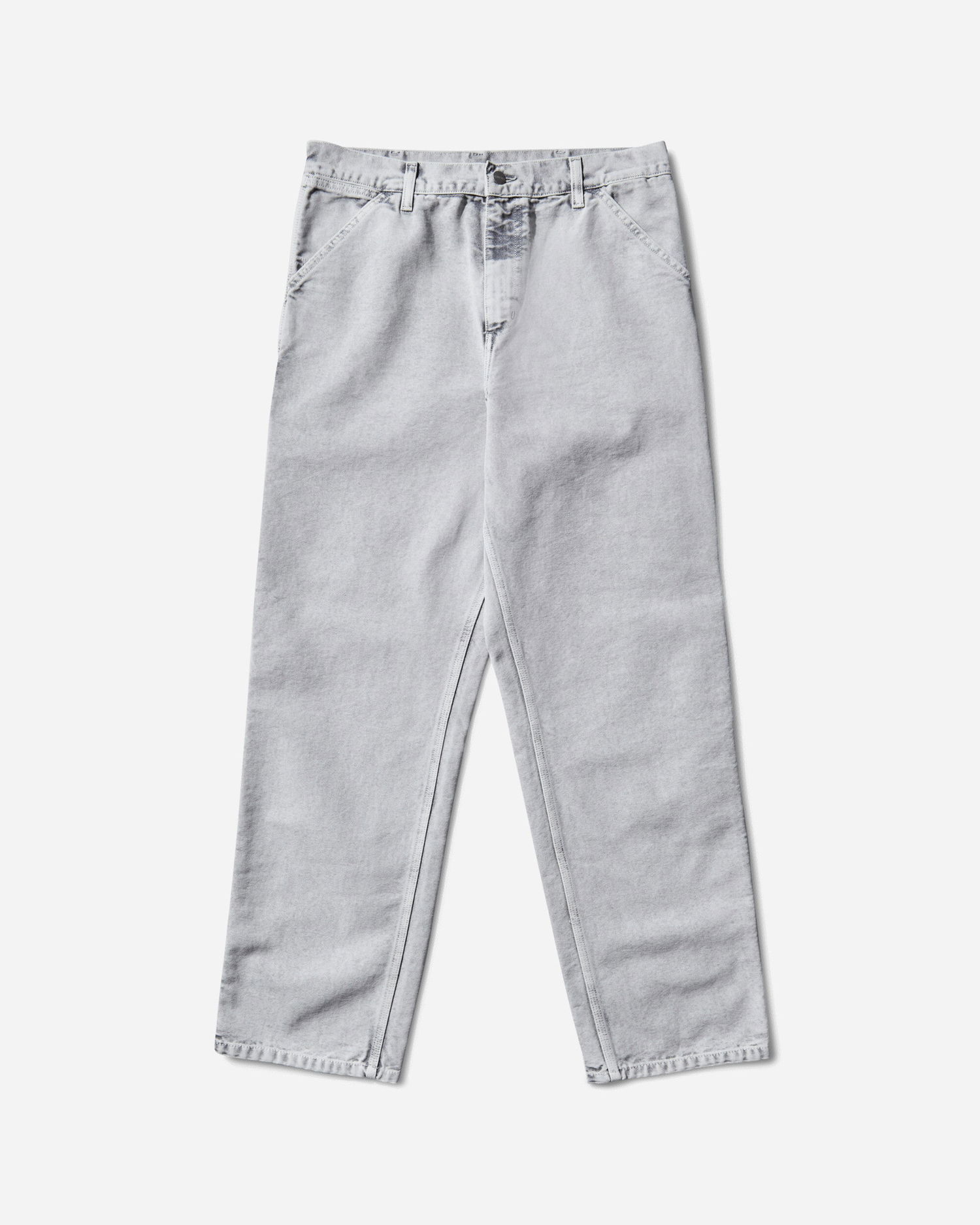 Панталони Carhartt WIP Single Knee Pants Chalk Wash Сиво | I035559 895F, 1