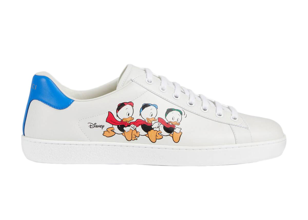 Кецове и обувки Gucci Ace x Disney Huey, Dewey, Louie (W) Бяло | 649400 AYO70 9062, 0