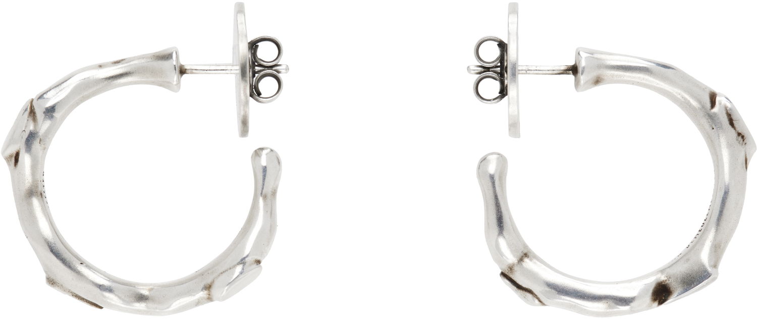 Обеци Ann Demeulemeester Ann Demeulemeester Juana Silver Thorn Hoop Earrings Металик | 2520-W-JE53-JW020-070, 0