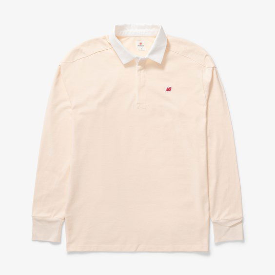 Поло тениска New Balance Made In Usa Long Sleeve Polo Бежово | MT33545MCU, 0