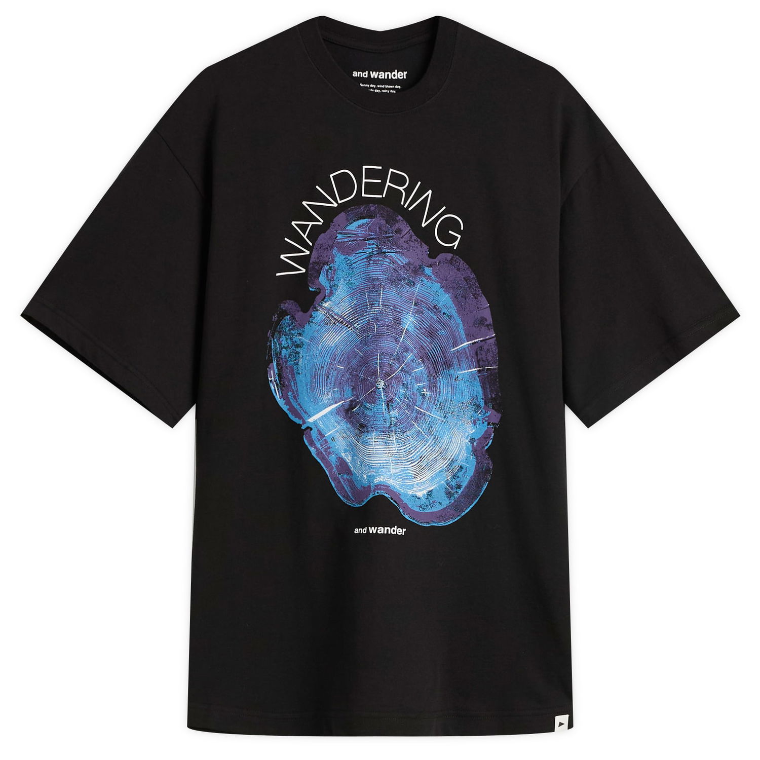 Тениска and wander Wandering Printed T-Shirt Черно | 5745284091-010, 0