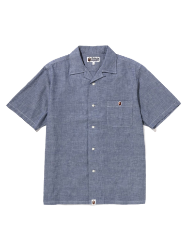 Риза BAPE Ape Head One Point Open Collar Shirt Тъмно синьо | 1I25-132-001