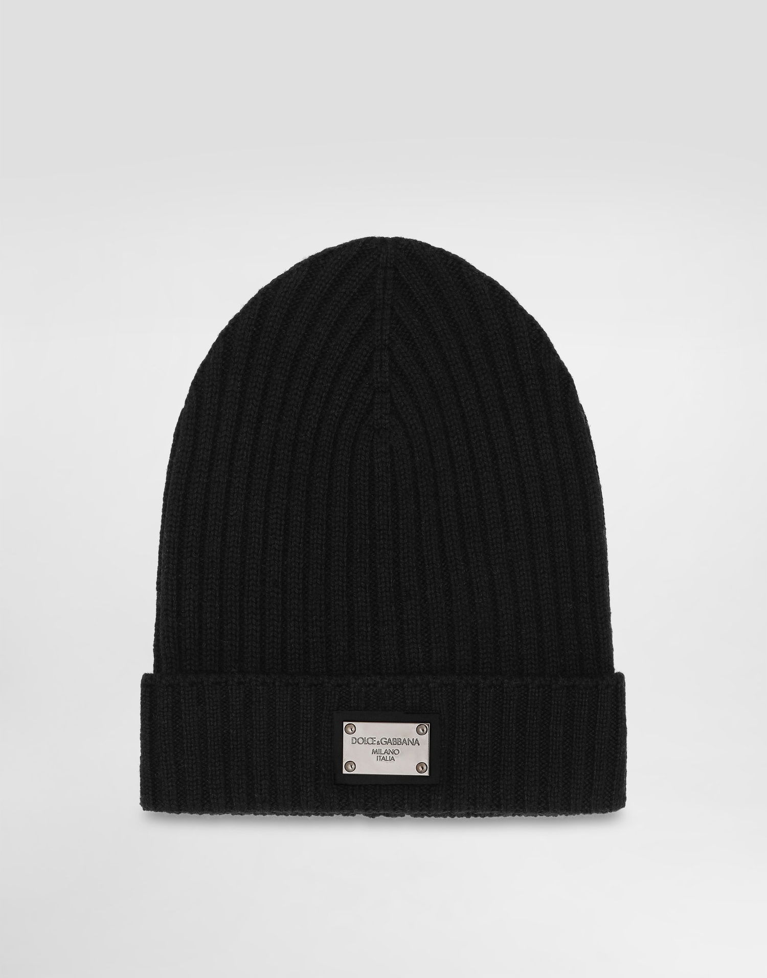 Шапка Dolce & Gabbana Dolce & Gabbana Knitted Logo Plaque Beanie Черно | LBKH82JCVD6N0000, 0
