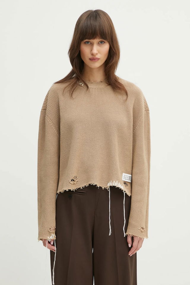MM6 Maison Margiela Distressed Knit Sweater