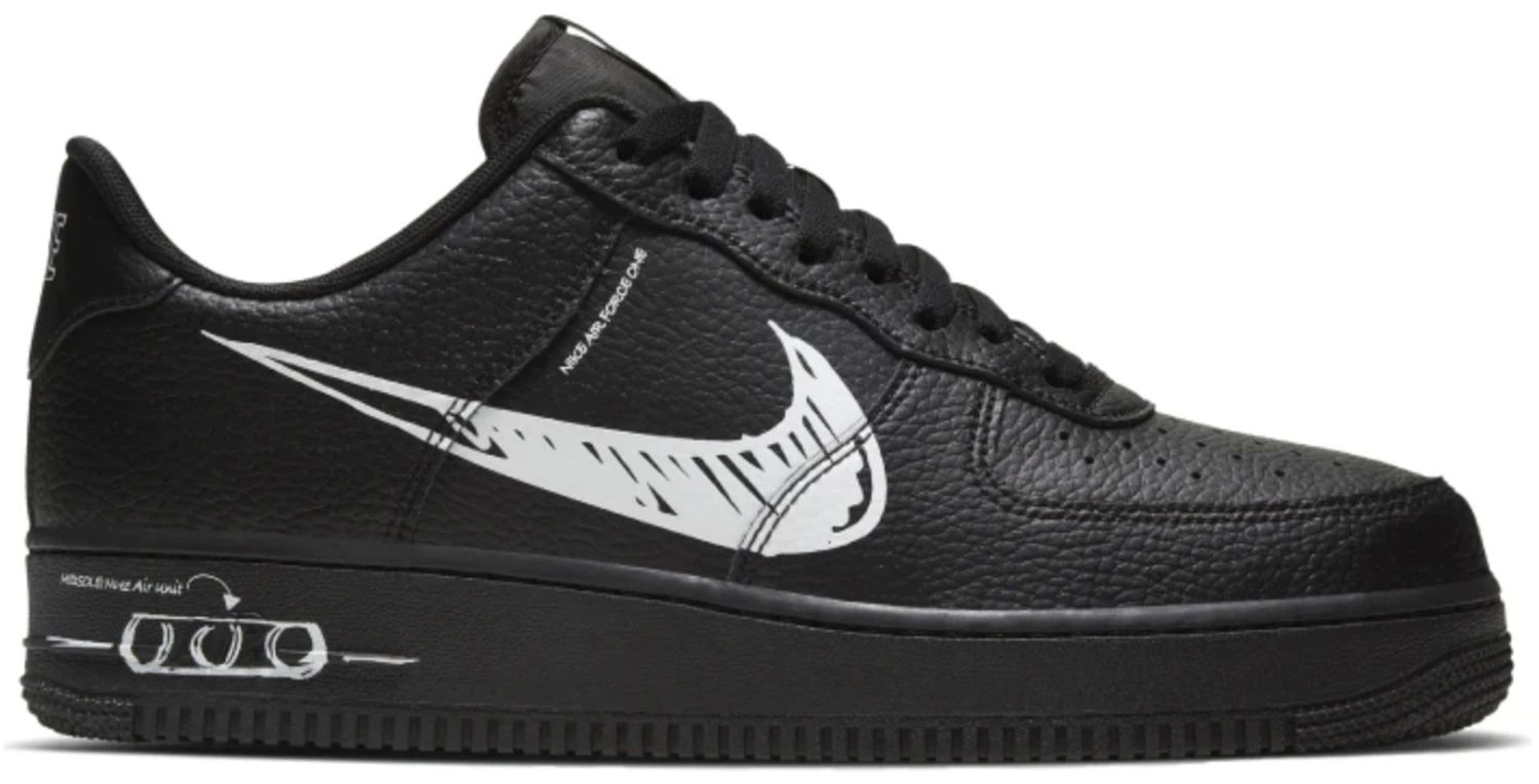 Кецове и обувки Nike Air Force 1 Low Sketch Черно | CW7581-001, 0