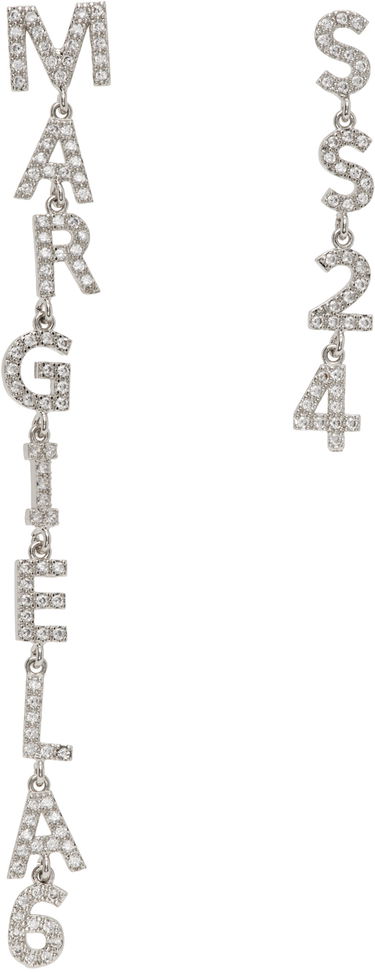 Обеци Maison Margiela MM6 Letter Earrings Сиво | SM6VG0069 P6471, 0