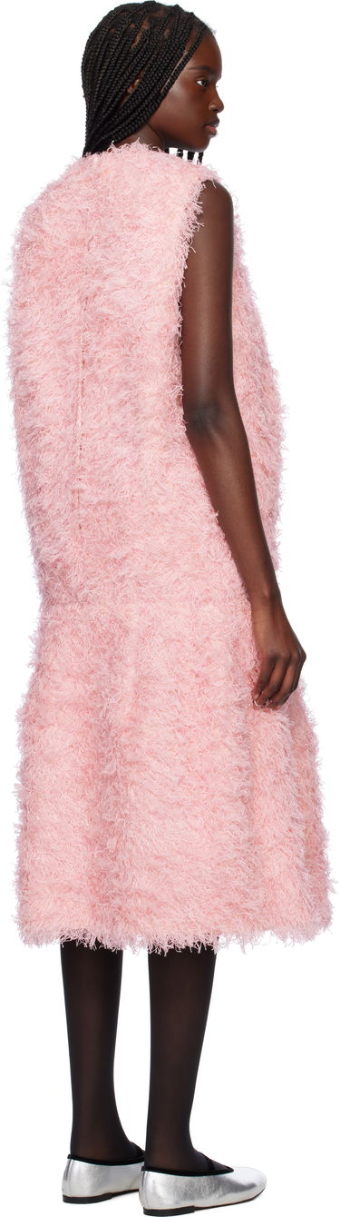 Pокля Comme des Garçons Comme des Garçons Sleeveless Faux-Fur Midi Dress Розово | GO-O005-051-1, 2