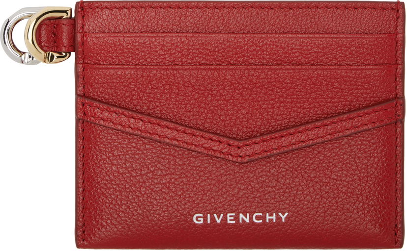 Портфейл Givenchy Card Holder With Double G Keychain Червено | BB60LPB238640