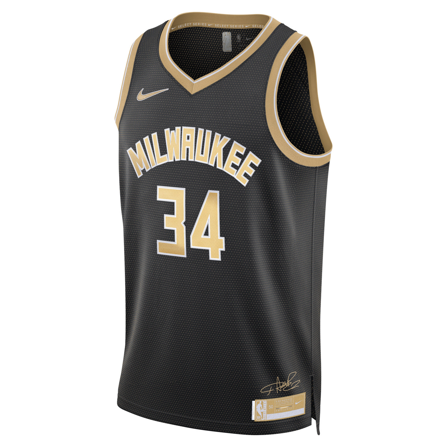Фланелка Nike Dri-FIT NBA Swingman Janis Adetokunbo Milwaukee Bucks 2024 Select Series Черно | FN5911-053, 0