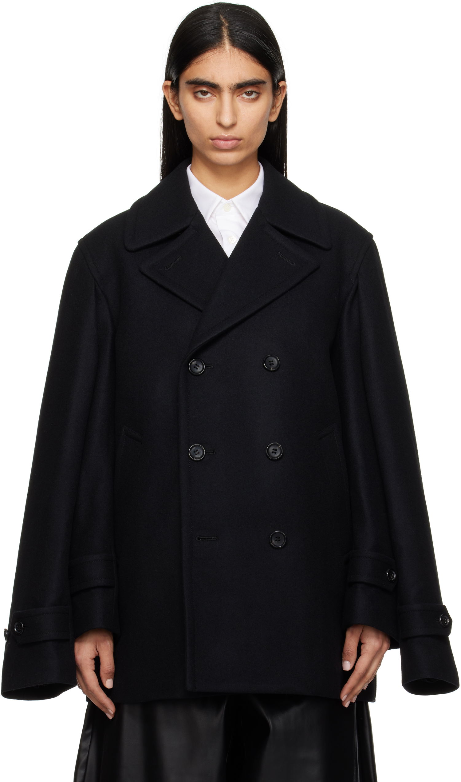 Тренчкот Comme des Garçons Short Wool Jacket Черно | GN-C005-051, 0