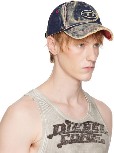 Шапка с козирка Diesel Diesel C-Seymon Distressed Denim Baseball Cap Синьо | A06467-0DGAV-01, 2