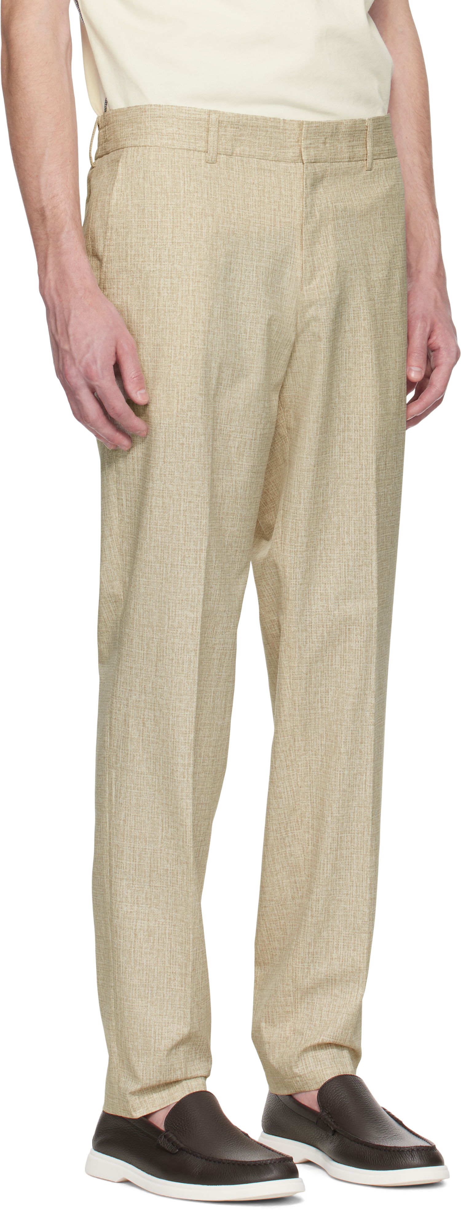 Панталони BOSS BOSS Formal Water-Repellent Trousers Бежово | 50539484, 1