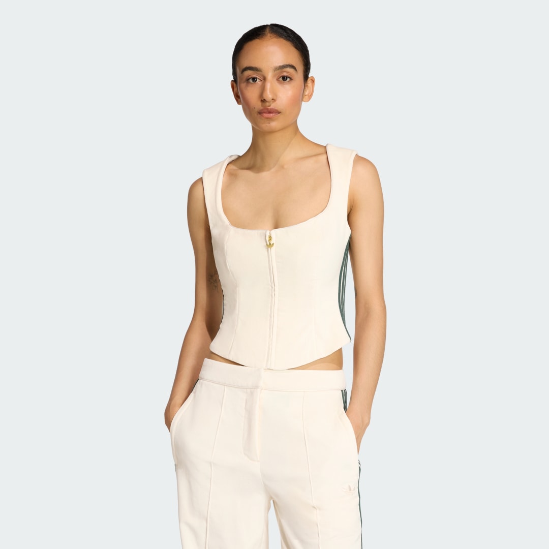 Потник adidas Performance Velvet Corset Top Adidas Originals Бяло | KF4692, 0
