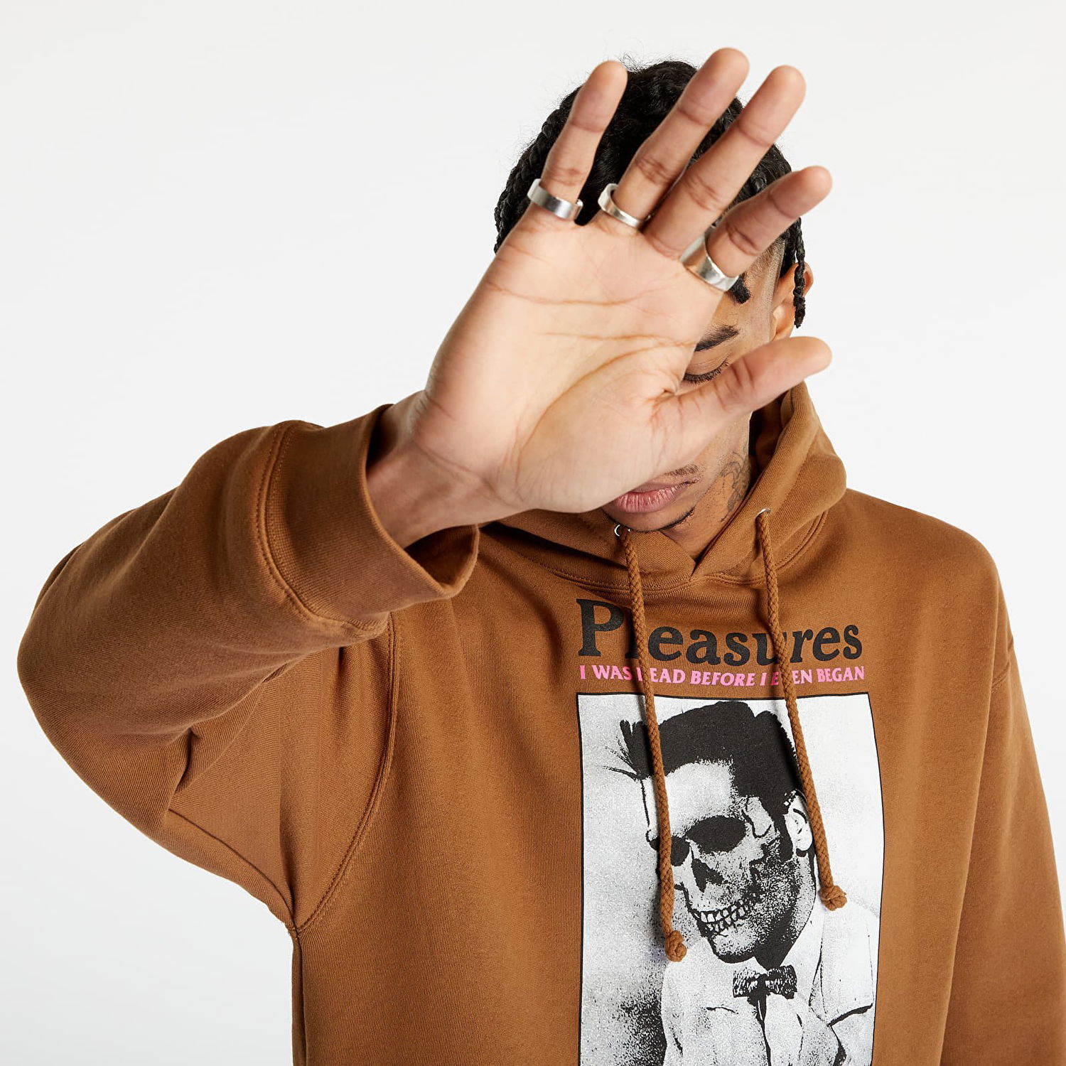 Суитчър Pleasures Dead Hoodie Кафяво | P23SP073 CARAMEL, 1