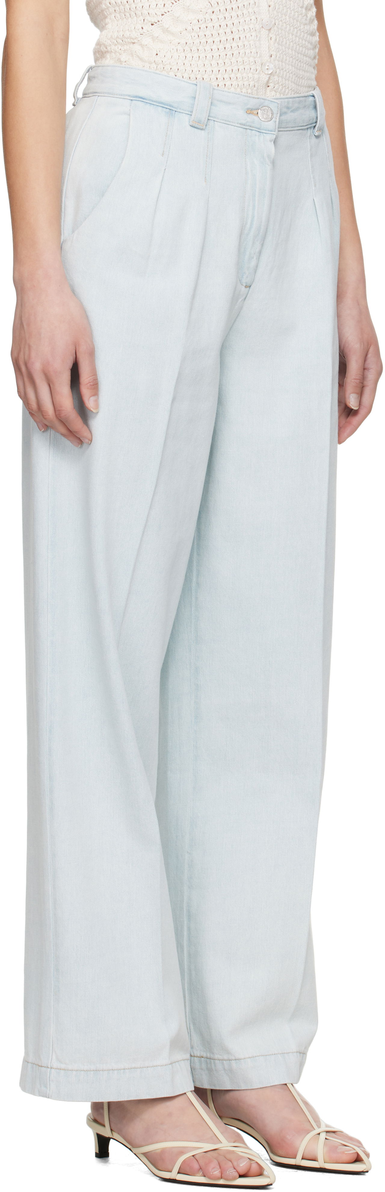 Панталони A.P.C. A.P.C. Tressie Wide Leg Jeans Синьо | COHHJ-F08398, 1