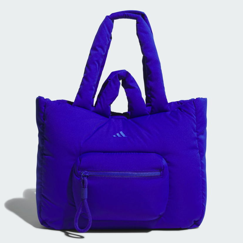 Голяма пазарска чанта adidas Performance Puffy Tote Bag Синьо | JZ4415
