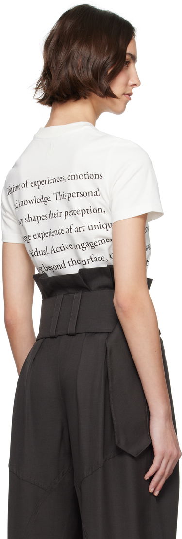 Тениска JW Anderson JW Anderson Text Print T-Shirt Бяло | JT0294-PG1510, 2