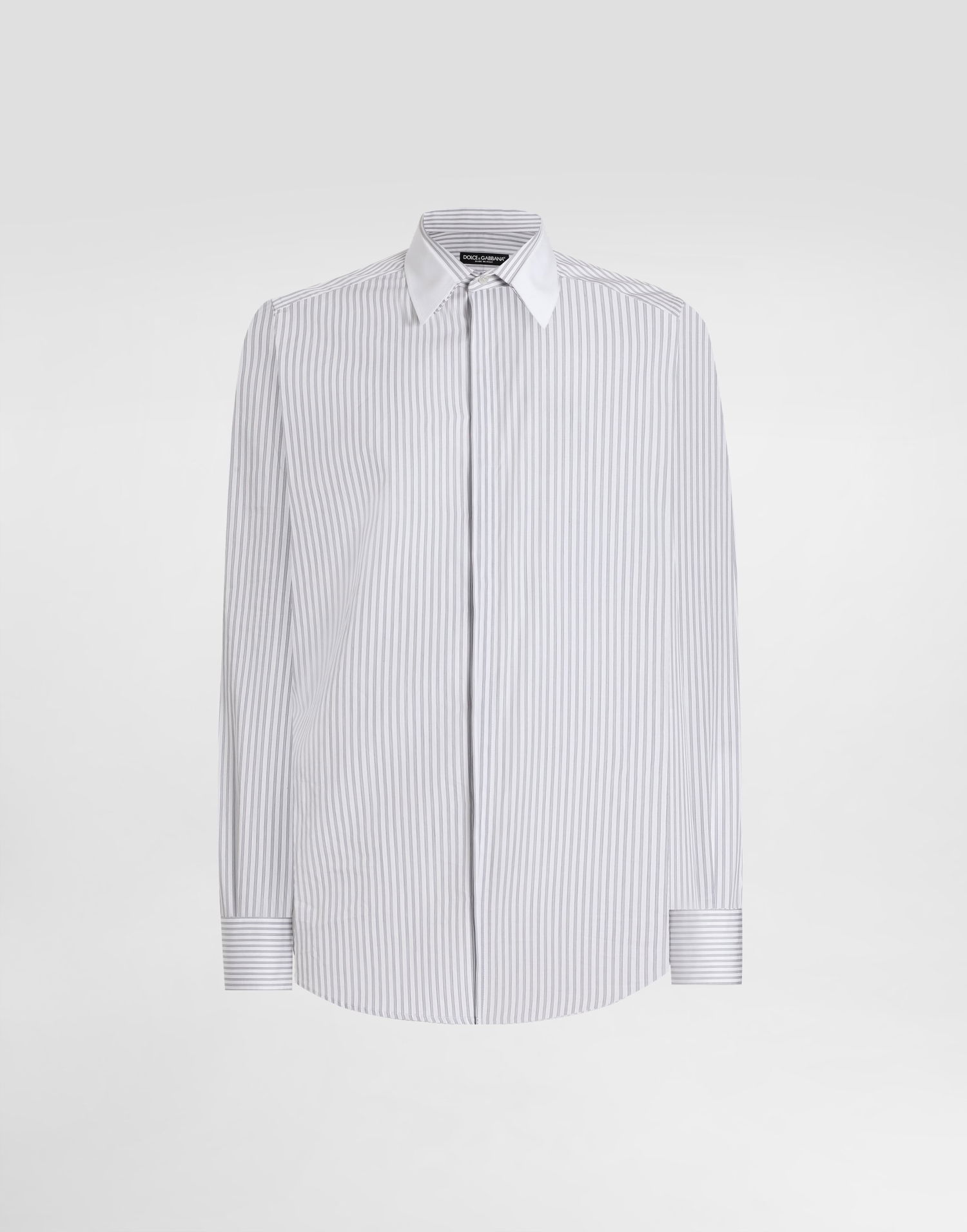 Риза Dolce & Gabbana Dolce & Gabbana Martini Striped Poplin Shirt Бяло | G5NQ0ZFR503S8051, 0