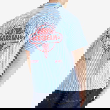 Риза BBC IceCream ICECREAM Quarter Zip Work Shirt Синьо | ICW25108-BLU, 3