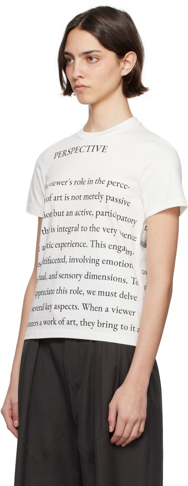 Тениска JW Anderson JW Anderson Text Print T-Shirt Бяло | JT0294-PG1510, 3