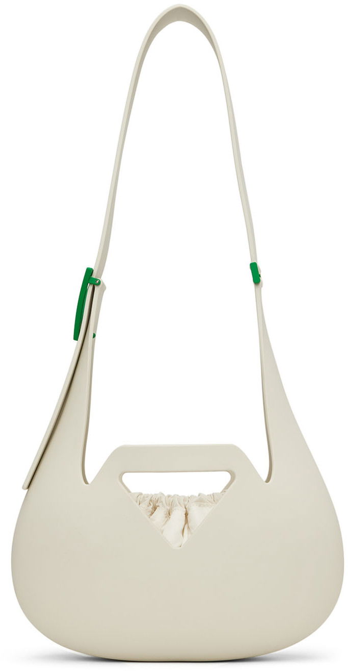 Чанта през рамо Bottega Veneta Moulded Shoulder Bag Бяло | 696920 V1W00, 0