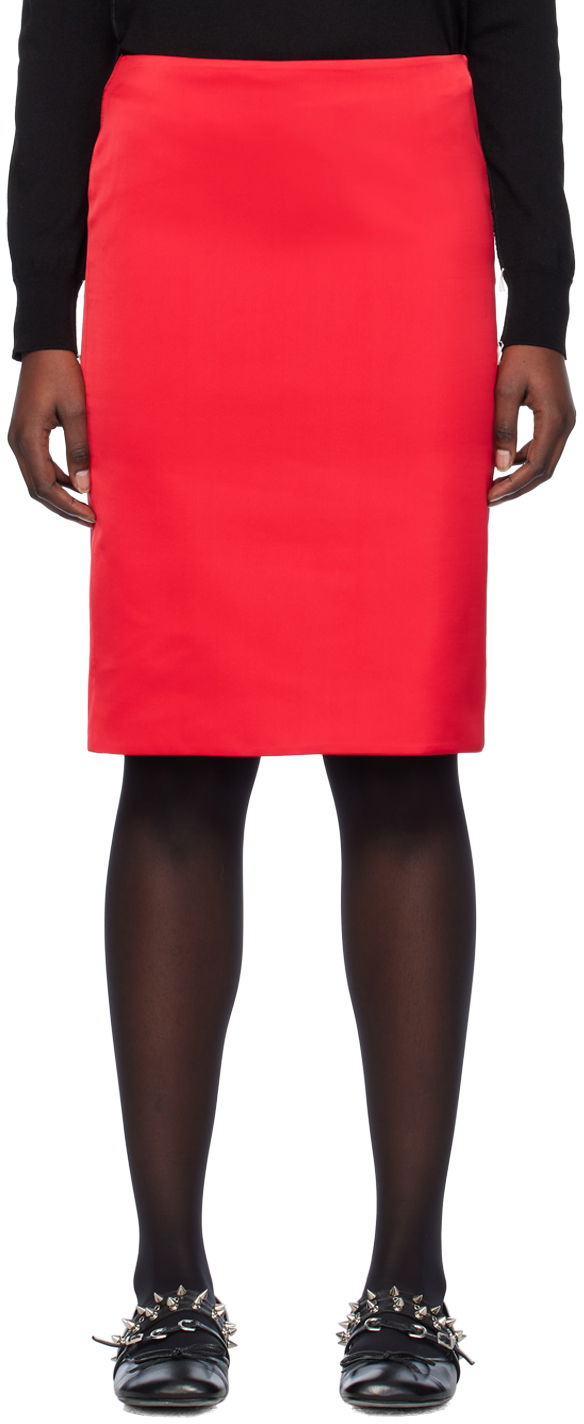 Пола We11done We11done Vented Midi Skirt Червено | WD-SK0-24-289-W-RD, 0