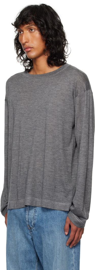 Пуловер The Row The Row Angelo Long Sleeve T-Shirt Сиво | 776-Y806, 3