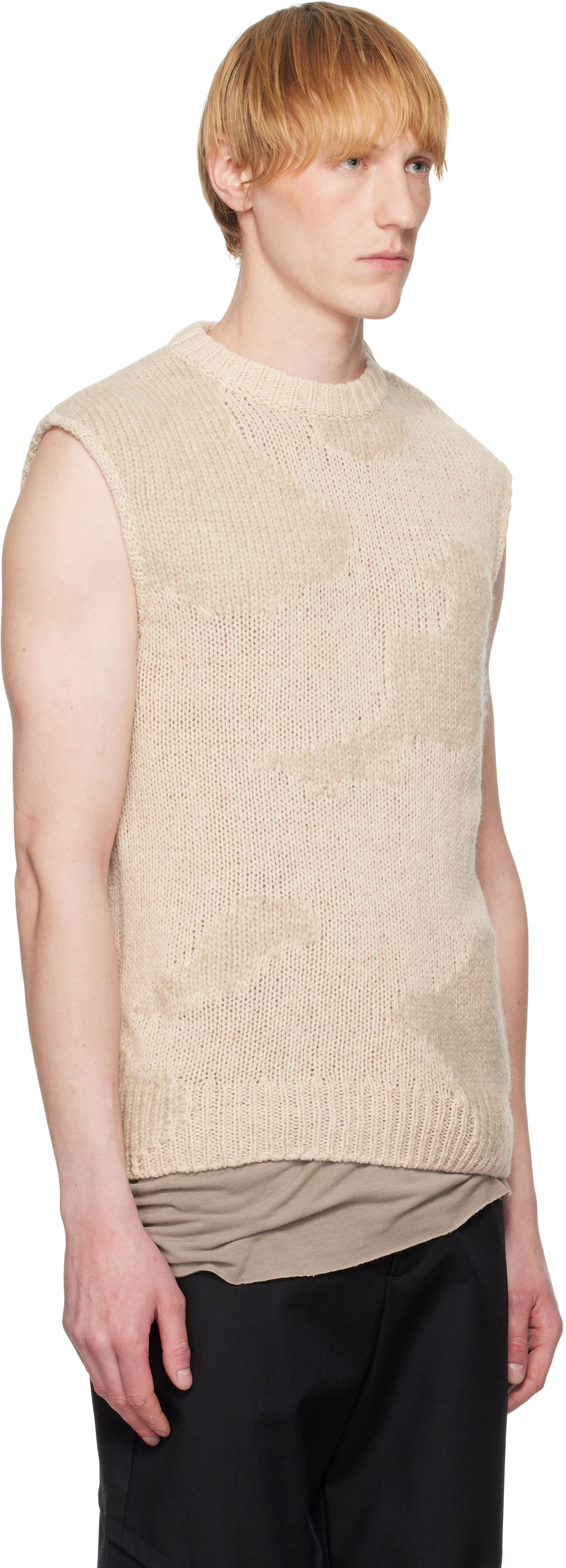 Пуловер HELIOT EMIL HELIOT EMIL Ophiolite Knit Vest Бежово | SS25_M_07_074_ST18, 1