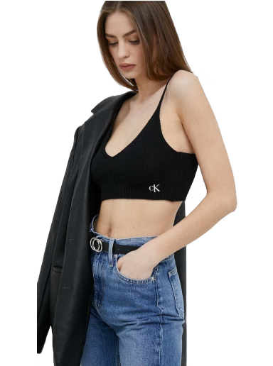 Съкратен топ CALVIN KLEIN Crop Top Черно | J20J221345