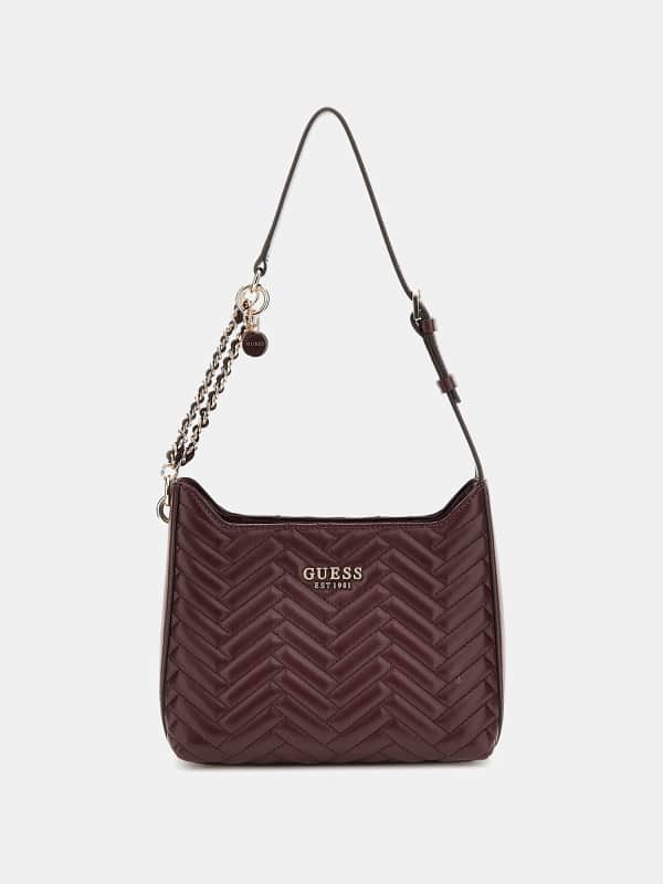 Чанта през рамо GUESS Quilted Shoulder Bag Лилаво | HWQG9508180, 0
