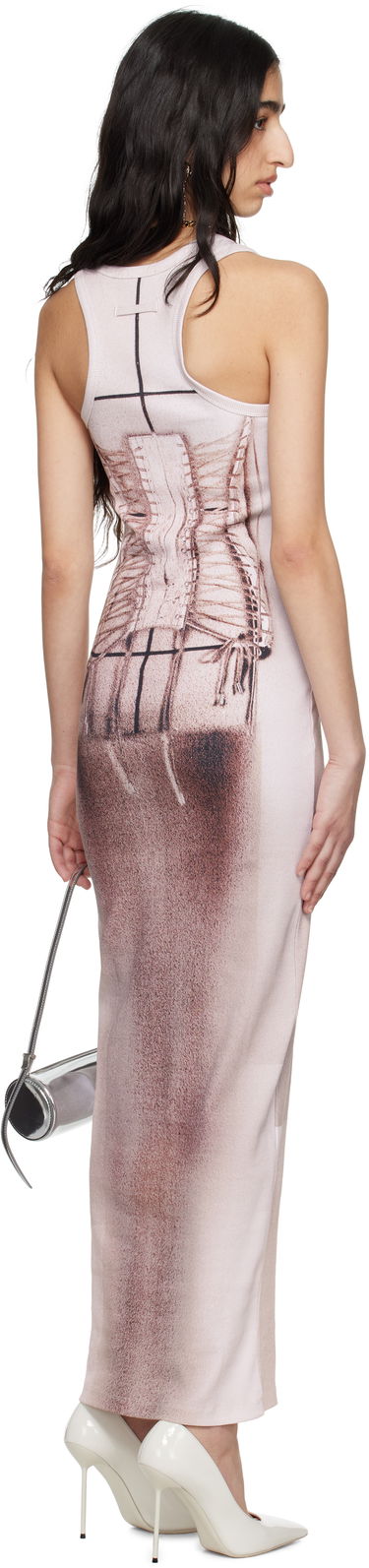 Pокля Jean Paul Gaultier Jean Paul Gaultier 'The Corset Trompe-L’oeil' Maxi Dress Розово | 25/34-F-RO405-J582-260100, 2