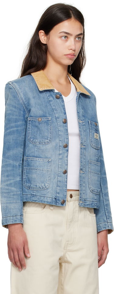Яке R13 Cropped Denim Chore Jacket Синьо | R13WD183-D346A, 1