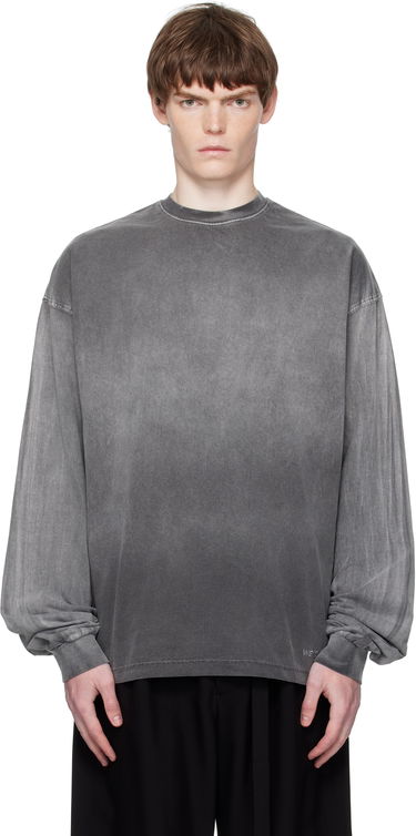 Тениска We11done We11done Gradient Dye Long Sleeve T-Shirt Сиво | WD-TT2-25-729-M-BK, 0