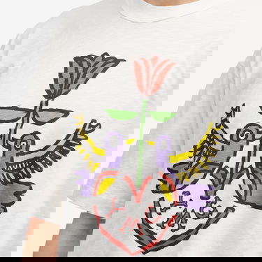 Тениска YMC Triple Tattoo Graphic T-Shirt Бяло | P6XMB-10, 5