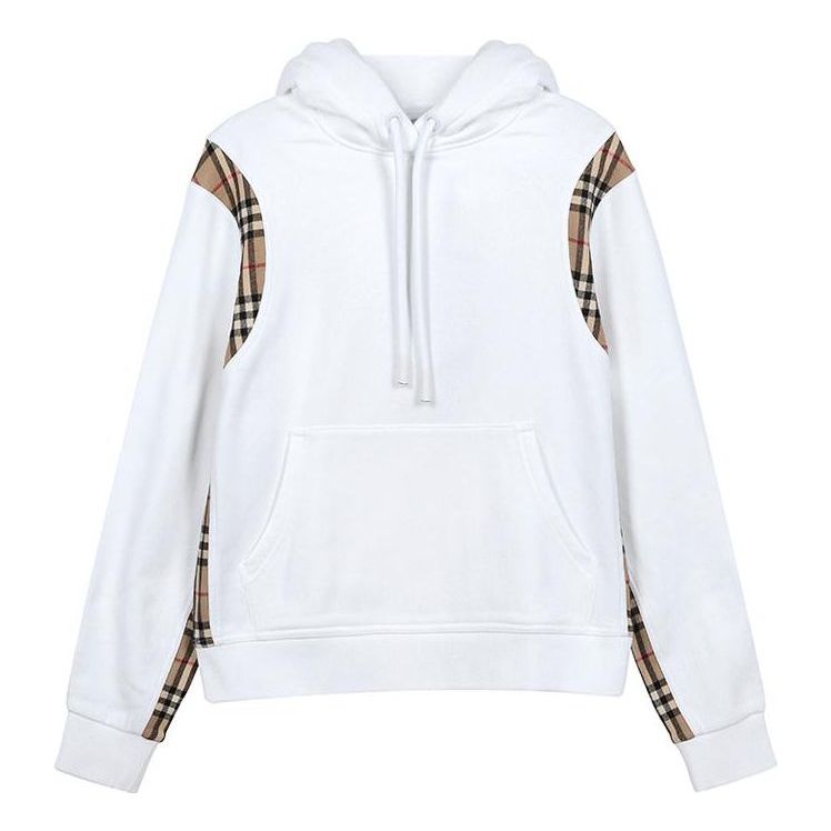 Суитчър Burberry Burberry Plaid Loose Hoodie Бяло | 80321291, 0