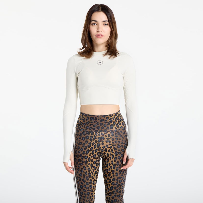Съкратен топ adidas Performance Stella McCartney Training Longsleeve Crop Top Бяло | JM1403