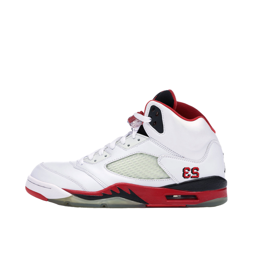 Кецове и обувки Jordan Jordan 5 Retro "Fire Red" (2006) Бяло | 136027-162