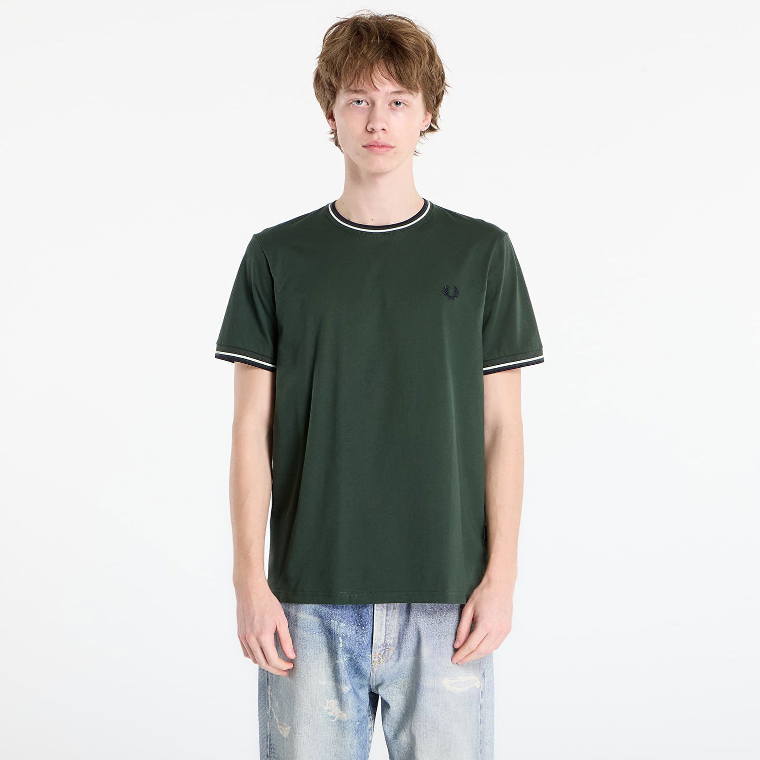 Тениска Fred Perry Twin Tipped T-Shirt Зелено | M1588V 53A, 0
