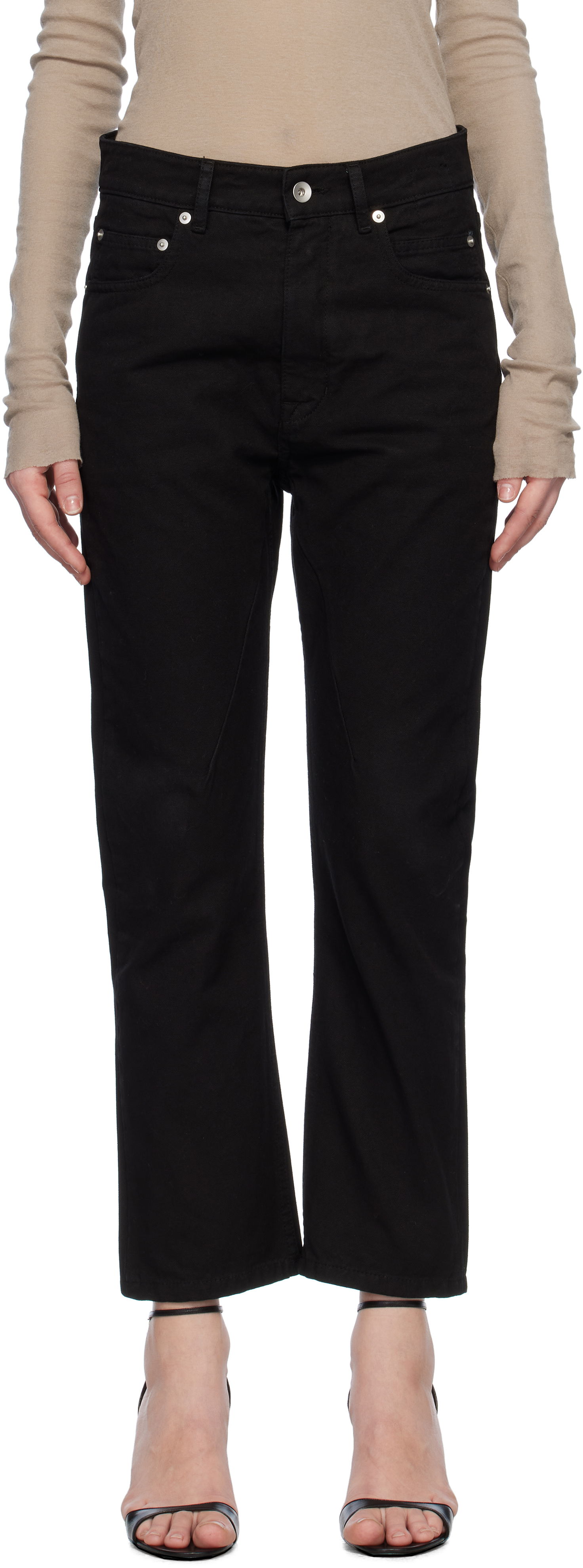 Панталони Rick Owens Rick Owens DRKSHDW Hollywood VDD Trousers Черно | DS01E3310 CVS, 0