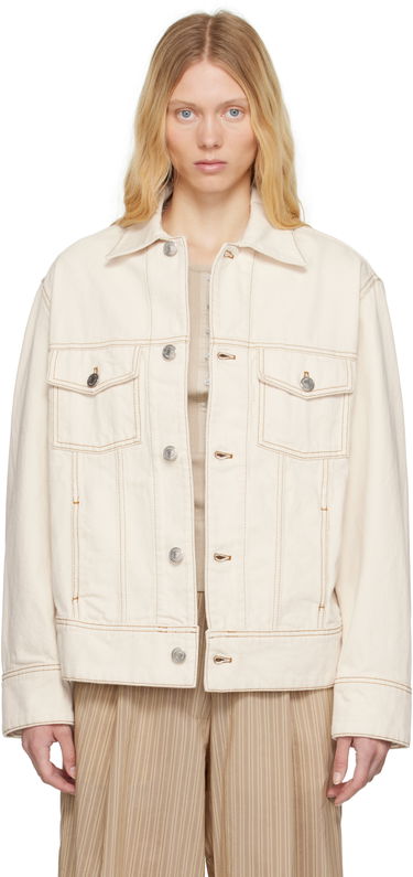 Яке AMI AMI Paris Trucker Denim Jacket Бяло | FJK247.DE0039, 0