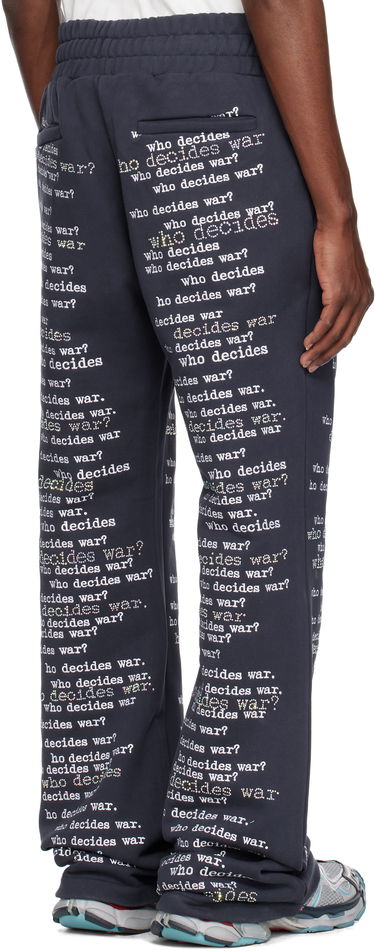 Спортни панталони Who Decides War 'WDW' Scripture Sweatpants Тъмно синьо | 1121150010SS25, 2