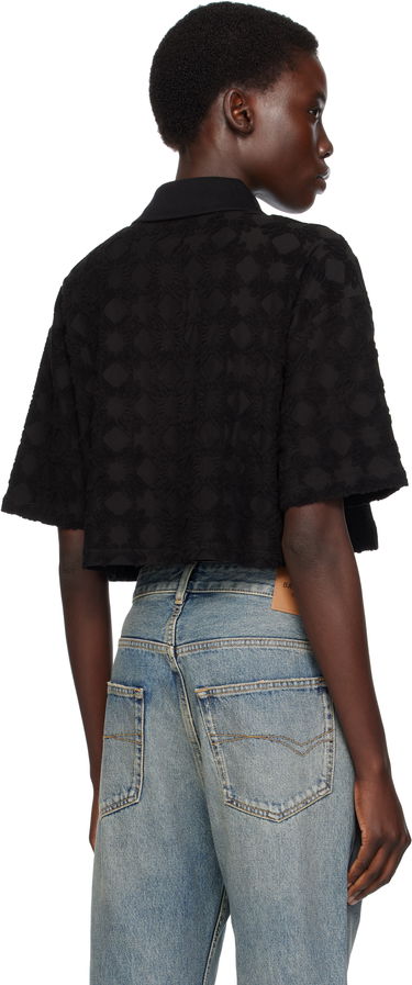 Поло тениска AMIRI AMIRI MA Quad Toweling Cropped Polo Черно | AWJYPO1009, 2