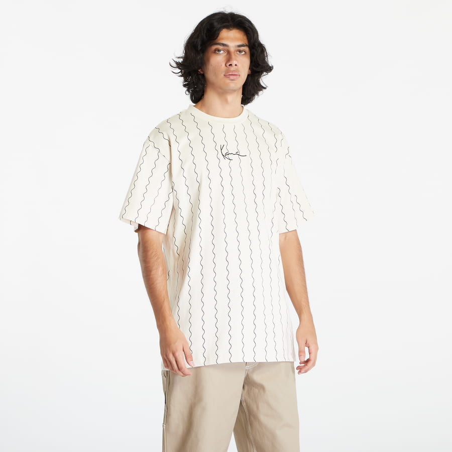 Тениска Karl Kani Small Signature Ziczac Pinstripe Tee Бяло | 6037819, 0